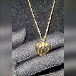 Gold Heart Pendant Necklace